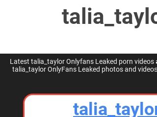 Talia_taylor onlyfans leak. Things To Know About Talia_taylor onlyfans leak. 